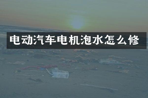 电动汽车电机泡水怎么修