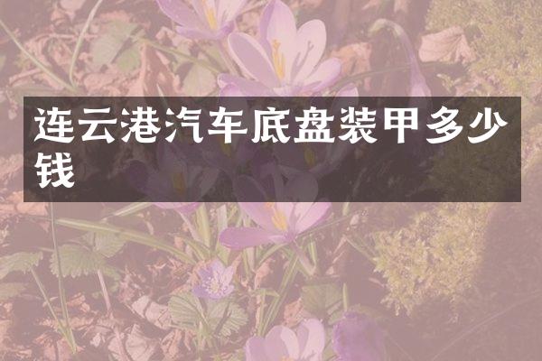 连云港汽车底盘装甲多少钱