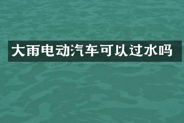 大雨电动汽车可以过水吗