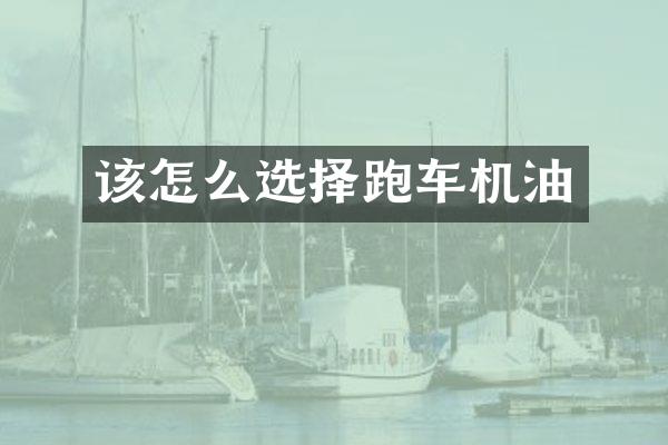 该怎么选择跑车机油