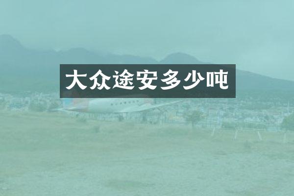 大众途安多少吨