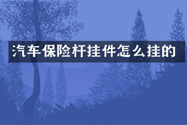 汽车保险杆挂件怎么挂的