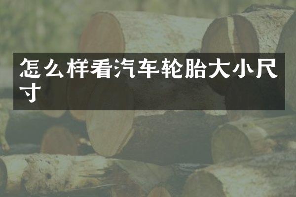 怎么样看汽车轮胎大小尺寸