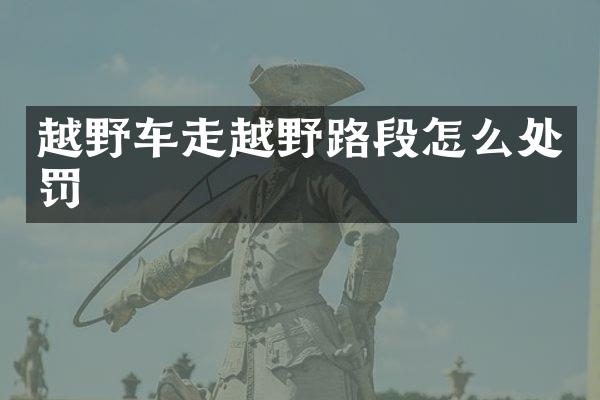 越野车走越野路段怎么处罚