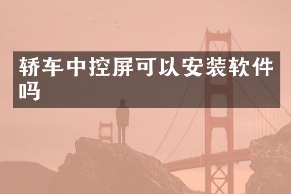 轿车中控屏可以安装软件吗