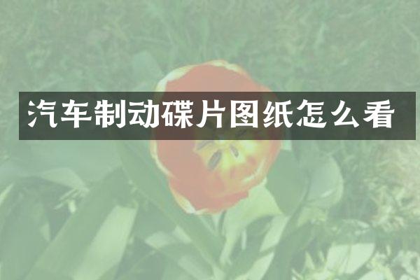 汽车制动碟片图纸怎么看