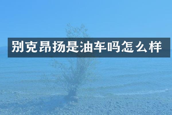 别克昂扬是油车吗怎么样