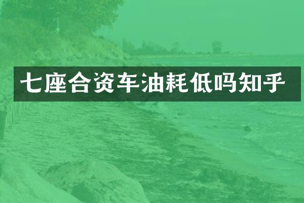 七座合资车油耗低吗知乎