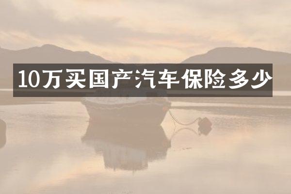 10万买国产汽车保险多少
