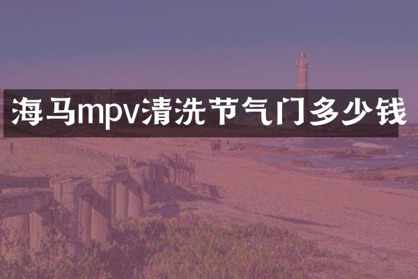 海马mpv清洗节气门多少钱