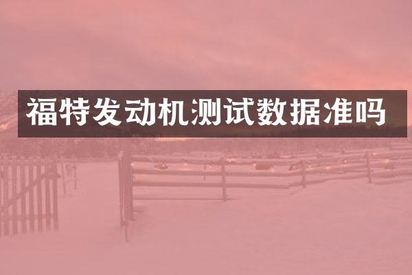 福特发动机测试数据准吗