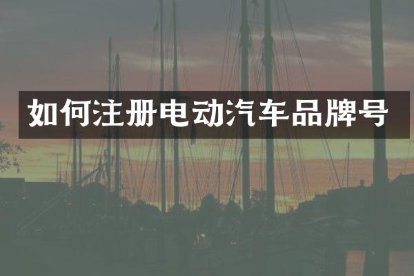 如何注册电动汽车品牌号