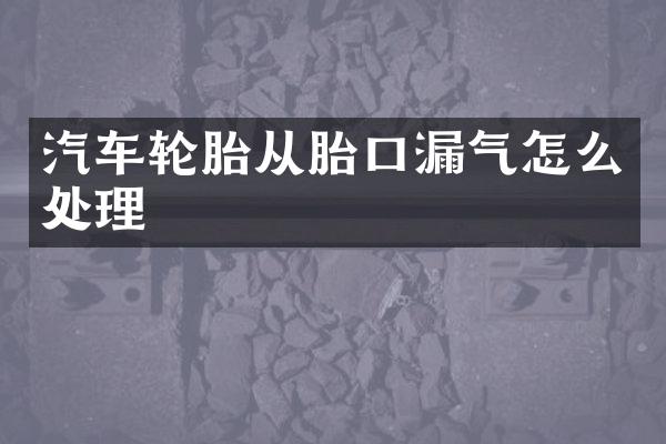 汽车轮胎从胎口漏气怎么处理