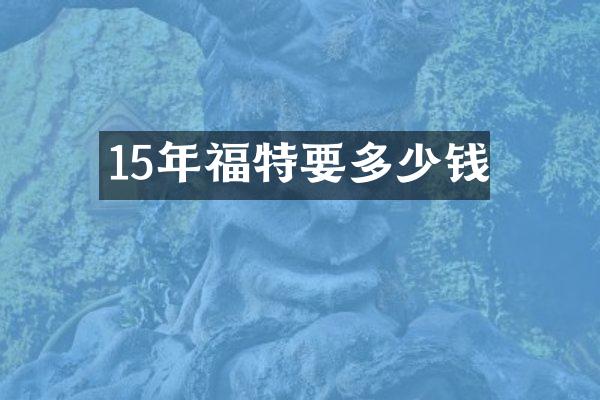 15年福特要多少钱