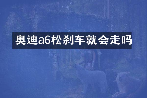 奥迪a6松刹车就会走吗