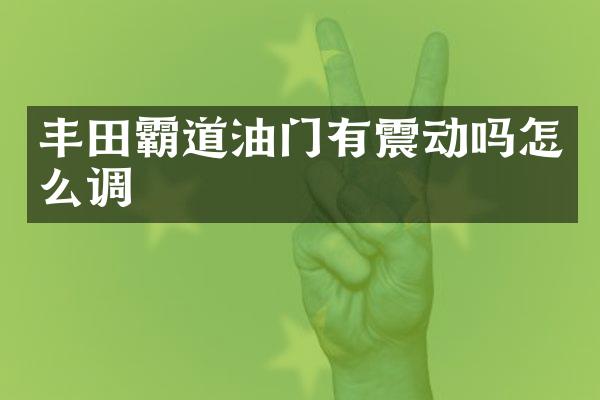 丰田霸道油门有震动吗怎么调