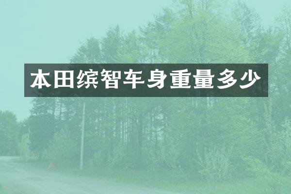 本田缤智车身重量多少