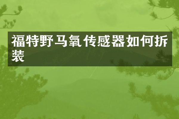 福特野马氧传感器如何拆装