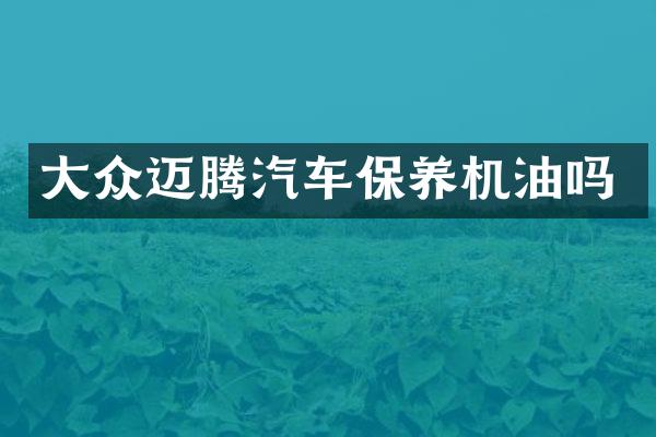 大众迈腾汽车保养机油吗