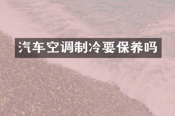 汽车空调制冷要保养吗