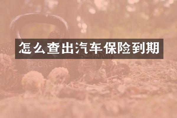 怎么查出汽车保险到期