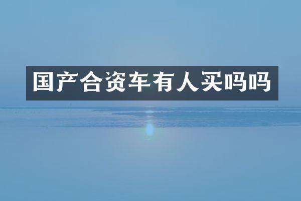 国产合资车有人买吗吗