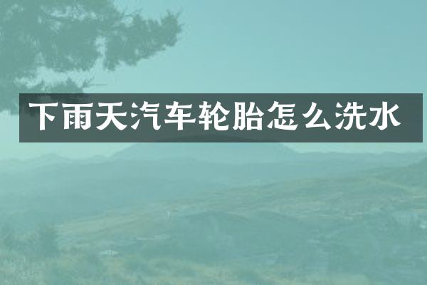 下雨天汽车轮胎怎么洗水