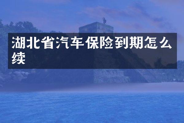 湖北省汽车保险到期怎么续