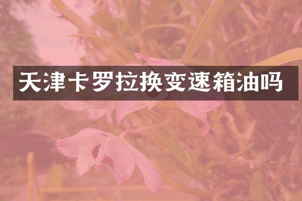 天津卡罗拉换变速箱油吗