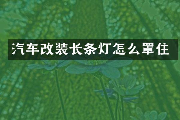 汽车改装长条灯怎么罩住