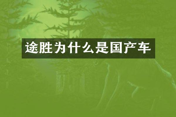 途胜为什么是国产车