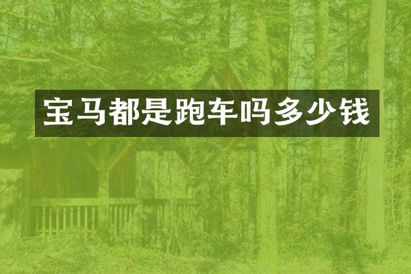 宝马都是跑车吗多少钱