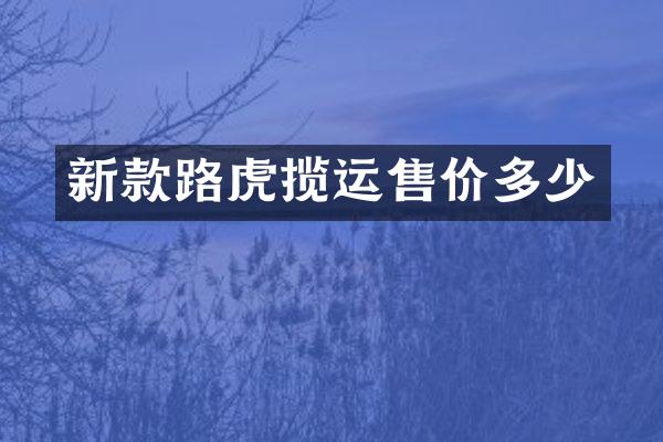 新款路虎揽运售价多少