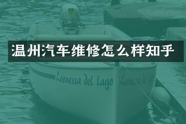 温州汽车维修怎么样知乎