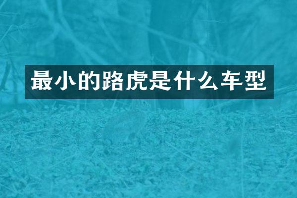 最小的路虎是什么车型