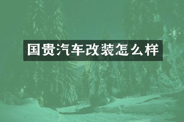 国贵汽车改装怎么样
