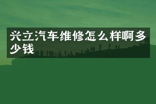 兴立汽车维修怎么样啊多少钱