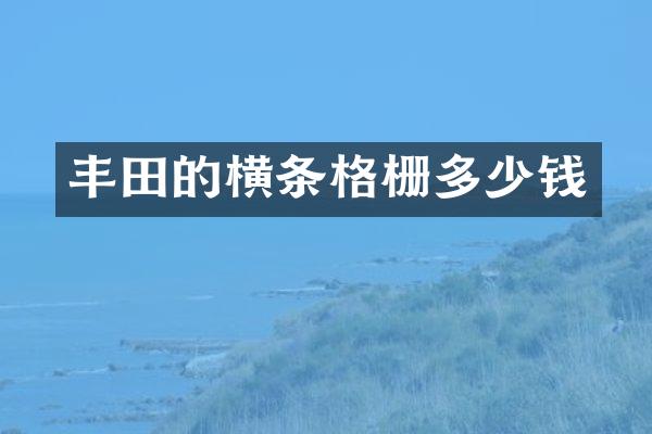 丰田的横条格栅多少钱