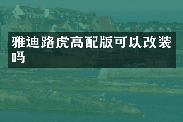 雅迪路虎高配版可以改装吗