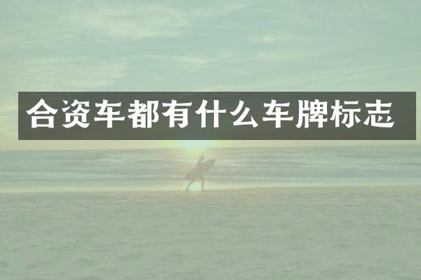 合资车都有什么车牌标志