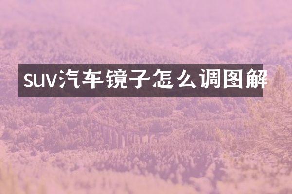 suv汽车镜子怎么调图解