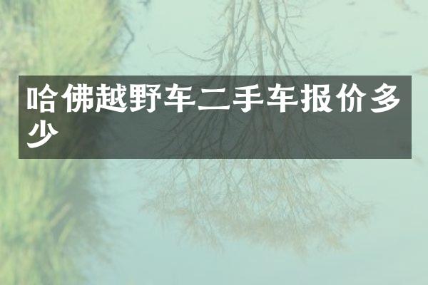 哈佛越野车二手车报价多少