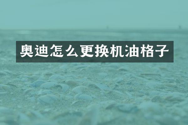奥迪怎么更换机油格子