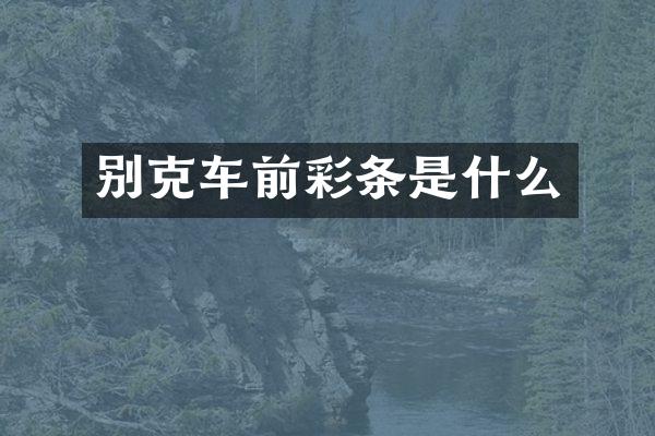 别克车前彩条是什么