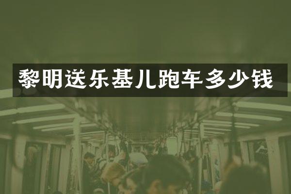 黎明送乐基儿跑车多少钱