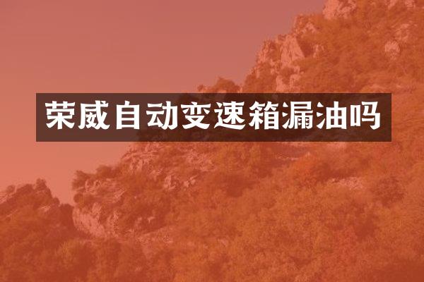 荣威自动变速箱漏油吗