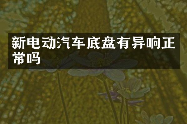 新电动汽车底盘有异响正常吗