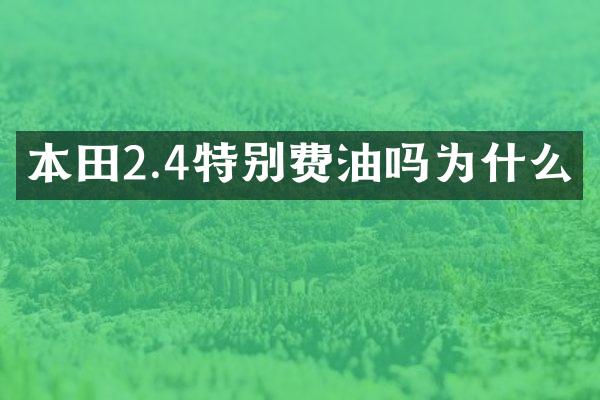 本田2.4特别费油吗为什么