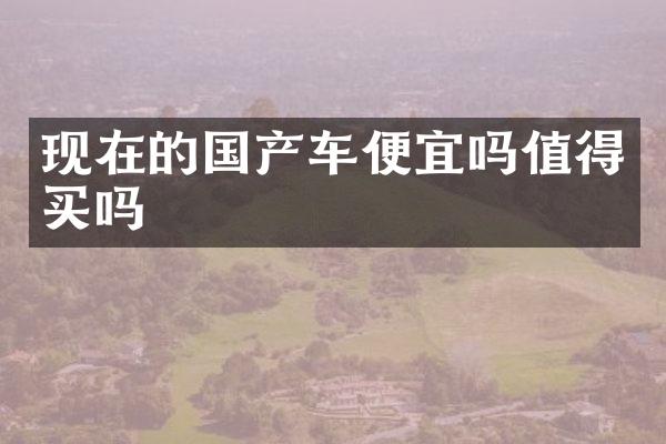 现在的国产车便宜吗值得买吗