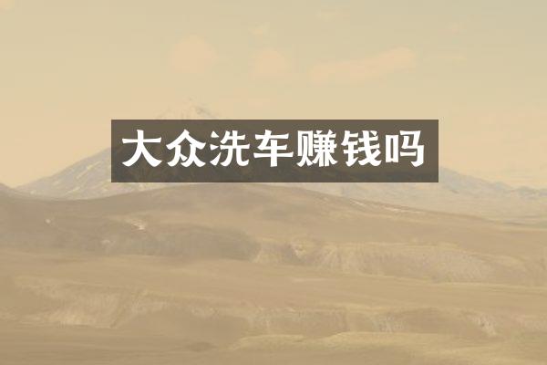 大众洗车赚钱吗